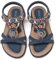Vunavueya Zapatos Sandalias de Vestir de Tiras Mujer Informal Cómodas Chanclas Verano de Piel sin Cordones 01 Azul 40