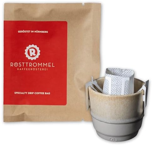 RÖSTTROMMEL Drip-Bag Kaffee · 13 Beutel · Filterkaffee für unterwegs | Premium-Filterkaffee im Drip-Bag · einfach mit heißem Wasser aufgießen · ideal für unterwegs & Büro