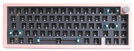 Mechanical Keyboard Kit, GMk67 Keyboard, Computer Keyboard with Brown Switches, RGB Backlit Mechanical Keyboard, 67 Keys Keyboard with Multimedia Knob, Silent Keyboard
