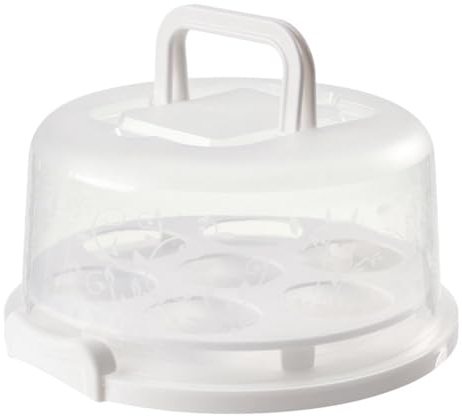 Rordigo 1 x Plastic Cake Carrier with Lid and Cupcake Carrier Holder for Transporting and Storing Cakes