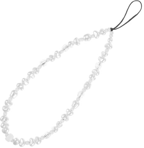 Xinjoduz Phone Charm Strap Phone Beads Handmade Phones Bracelet Straps Pearl Bracelet Wrist Strap Lanyard Beaded Camera Wrist Anti Lost Charm String Accessories Chain for Women Girls Wallet