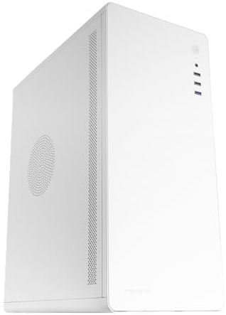 Mars Gaming Tacens ENSIS, case ATX per PC, Design Totalmente in Metallo, Struttura Robusta Ultra-Robusta, Semi-Tower con Ventola Ultra-Silenziosa da 120mm FDB, USB 3.0, Bianco
