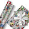 MAJEQZGY Mario Geschenkpapier 2 Rollen 43 cm x 3 m Geschenkpapier Langlebig Geschenk Papier Pack für Kindergeburtstag, Party Aufbewahrung Festliche Dekoration (Graues Sag Hallo)