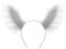 MWOOT Bandeau d'ailes d'ange pour Femmes, Serre Tete Ailes d'ange en Plumes, Lolita Gothique S'habiller Accessoires Cheveux pour Halloween Carnaval Cosplay Déguisements(Blanc)