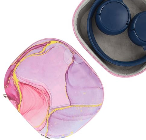 Kingshion Hard Headphone Case Compatible with Skullcandy Riff Wireless, Riff On-Ear Travel Carrying Bag for Lowrider(Pink