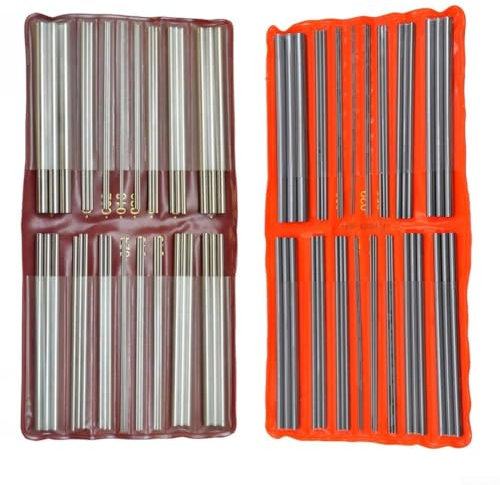 HEBEOT 48-teiliges Gewinde-Draht-Messset 16 verschiedene Größen für alle 60-Zoll-Gewinde und Größenreferenztafeln