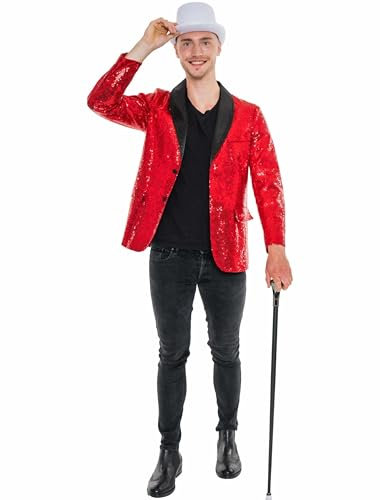 Deiters Sakko mit Pailletten Herren rot S