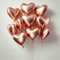 Rose-Gold Heart Foil Balloons 18 Inch Love Balloons Heart Shaped Balloons 2pcs Helium Mylar Balloons Romantic Balloon Set for Valentines Engagement Brithday Wedding Decorations