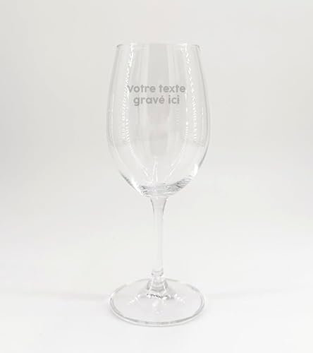 Monsieur TSHIRT Verre à Vin Gravé Personnalisable - Texte ou Nom Personnalisé