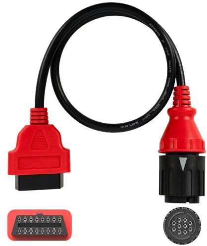 JUTA OBD2-Adapter, 10-polig auf 16-polig, passend für BMW-Motorräder, Baujahr 1996 bis 2016, OBD-II-Diagnosekabel, 63 cm