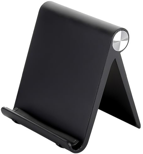 Tablet Stand, Foldable Holder For Desk, Black, Portable Monitor Stand, Adjustable Angle For Video Calls, Mobile Gaming, Reading, Eating, Watching Tv Dramas, And So On