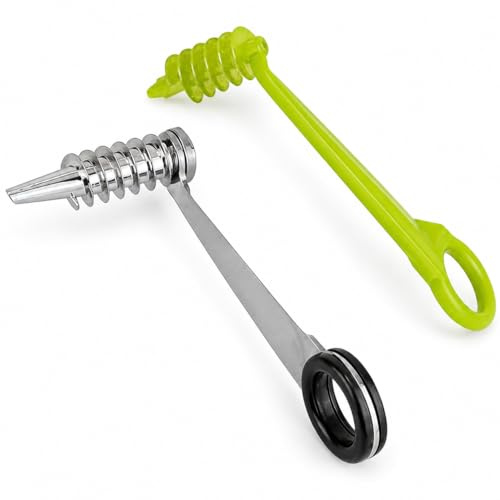 2 Pack Handheld Spiral Vegetable Cutters | Manual spiralizers for courgette, carrot, cucumber and potato noodles, zoodles and vegetable spaghetti