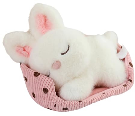 Generisch Schlafendes Plüschtier 14cm mit Bett Kuscheltier Stofftier Dekoration Geschenk Kinder