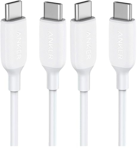 Anker PowerLine III USB C auf USB C Kabel, blitzschnelles Ladekabel 60W, 90cm lang für iPhone 17/16/15 Serie, MacBook Pro/Air, iPad Pro/Air, Galaxy S24, Pixel, Switch, LG und mehr (Packung mit 2)