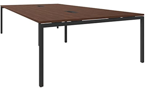 Weber Büroleben GmbH NOVA Konferenztisch 320x164cm Nussbaum mit ELEKTRIFIZIERUNG Besprechungstisch Tisch, Gestellfarbe:Anthrazit
