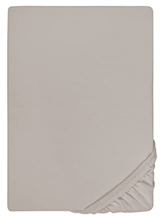 biberna Jersey-Elastic-Topper-Spannbetttuch 0077641 sturmgrau 1x 180x200 cm - 200x220 cm