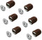 Gedotec Magnetschnäpper braun Möbelschnäpper für 12 mm Holz-Bohrung | Einbohrmagnet 4,5 kg Haltekraft | Magnet-Verschluss extra stark | Möbelmagnet mit Gegenplatte | 6 Stück - Tür-Magnet zum Einbohren