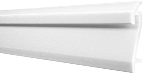 Marbet Design 2 Meter | LED Sockelleisten | indirekte Beleuchtung | weiss | Kabelkanal | hartes Styropor | Fussleisten | 109x22mm | HF-3, Weiß
