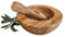 Mortier bord plat diamètre 17 cm en bois d olivier