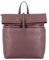 DUDU Damen Rucksack aus weichem Leder elegant trendig mit Reissverschluss und viel Platz Mauve