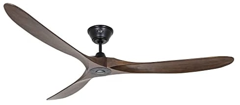 CasaFan Deckenventilator 318017 Eco Genuino 180 Massivholz Walnuss/Schwarz Matt Lackiert