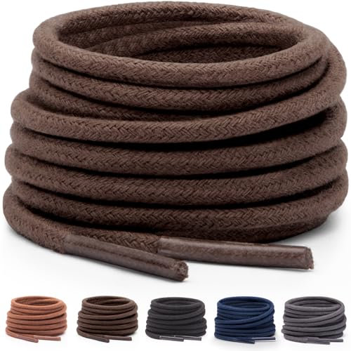 Miscly Lacci per Scarpe Eleganti - Disponibili in Diverse Lunghezze e Colori (Marrone Scuro, 76 cm)