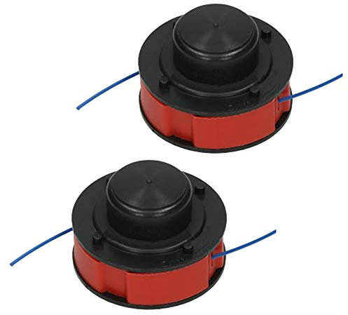 SPARES2GO Bobina y línea de 8 m para Mac Allister MGT300 desbrozadora (Paquete de 2)