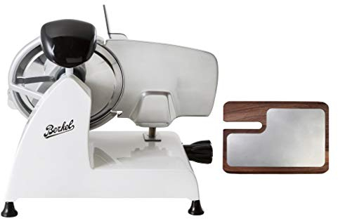 BERKEL - Allesschneider Red Line 250 + Schneidebrett aus Esche und Edelstahl (Weiß)