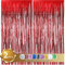 BEISHIDA 2 Stück rote Lametta-Türvorhänge, Party-Luftschlangen-Vorhang, Hintergrund, Fransenfolie, Wandhintergrund für Geburtstag, Valentinstag, Weihnachten, Hochzeit, Party-Dekoration, 1 x 2 m