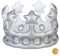 Relaxdays Aufblasbare Krone, Kostümzubehör Karneval, Accessoire für Prinzessin, König, JGA, Geburtstagskrone, Silber