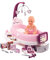 Smoby - Baby Nurse elektronische Puppenpflege-Station - Puppenbett mit Mobile, elektronisches Bedientablett und viel Zubehör, für Kinder ab 3 Jahren, rosa, lila