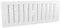 9 x 3 White Plastic Adjustable Hit and Miss Air Vent Grille with Flyscreen Cover, Note: Overall Size of Vent is 280mm x 105mm