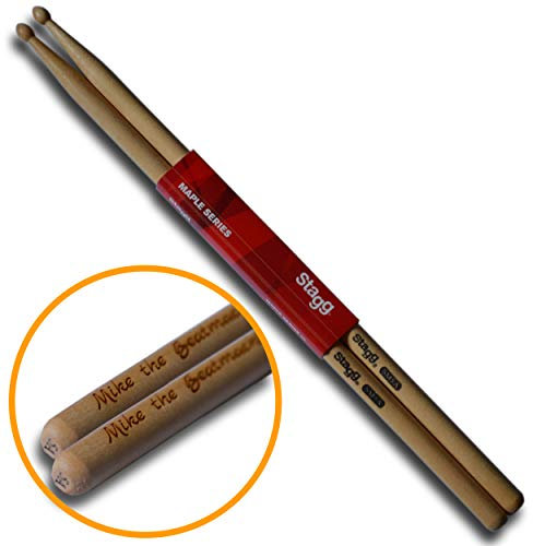 originale STAGG 5A Bacchette di Batteria con incisione personale | Drummsticks il regalo per i batteristi
