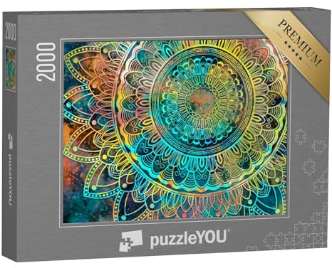 puzzleYOU: Puzzle 2000 Teile „Wunderschönes buntes Mandala“ – aus der Puzzle-Kollektion Mandalas