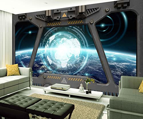 XAONUO Galaxis Wandbild Fototapete 3D Effekt 140X70Cm Raumschiff Planet Muster Fototapeten Vlies Tapeten Wandtapete Vliestapete Wandbild Wand Schlafzimmer Wohnzimmer Büro Küche