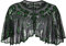 YEBIRAL 1920s Retro Schal Damen Pailletten Umschlagtücher Stola für Abendkleid 20er Jahre Stil Hochzeit Party Braut Gatsby Kostüm Accessoires