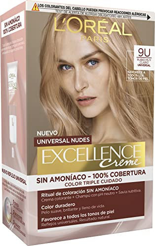 L'Oréal Excellence Universal Nudes Vlt Rubio Muy Claro 9U 550