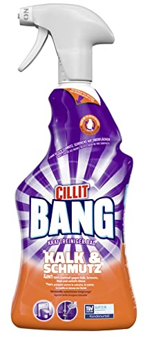 Cillit Bang Kraftreiniger Bad Kalk und Schmutz – Spray für strahlend saubere Oberflächen – 750 ml