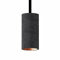Betoniq Pendelleuchte Beton modern klein NARA13 außen schwarz innen kupfer - Industrial Design Betonlampe Hängelampe mit LED Glühbirne und Fassung GU10 - Hängeleuchten & Pendelleuchten in Betonoptik