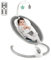 DREAMADE Elektrische Babywippe, Elektrische Babyschaukel mit 5 Schwingungsamplituden & Timer & Musik & Fernbedienung, Wiege Baby Elektrisch für Neugeborene Baby 0-6 Monate bis 9kg (Modell 2-Grau)