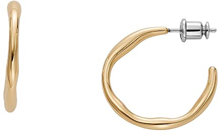 Skagen Women's Stainless Steel Push Back Earrings Sonnenaufgang Gold,Length: 23.6MM, Width: 2.8MM, Height: 24.8MM
