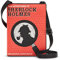 Yoshi Sherlock Holmes Book Cover Tasche, Crossbody Tasche, Veganes Leder, Arthur Conan Doyle Bag, Handtaschen für Frauen, Buch und Literarische Geschenke für Bücherwürmer, rot, One Size