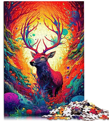 Puzzles für Hirsche, 1000 Teile, Holzpuzzle für Erwachsene und Kinder ab 12 Jahren, Spielzeug, Denkspiel, Größe: 50x75 cm