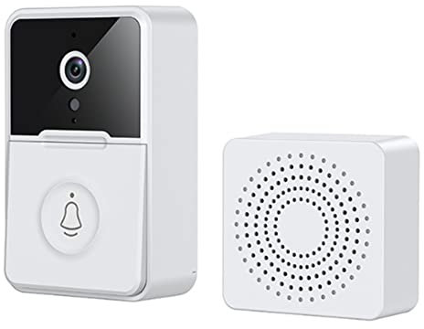 Gsrimgratoe X3 Pro Doorbell with Remote Control Visual WiFi Wireless Variable Sound Punch Two-Way Intercom Camera No Drilling