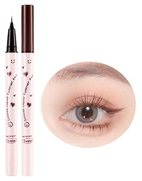 Flüssiger Eyeliner Langanhaltender Wasserfest hochpigmentierter Liner mit präziser Spitze(0,01 mm),Liquid Eyeliner Waterproof für Gesicht und Körper (braun)