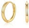 MASOP Ohrringe Gold, Creolen Silber 925 Stecker Vergoldet 10mm Damen Frauen Mädchen Herren