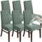 KELUINA Stuhlhussen für Esszimmer 6 Stück, Stretch Jacquard Esszimmerstuhl Slipcover Bezüge, Abnehmbare waschbare wasserdichte Stuhlhussen