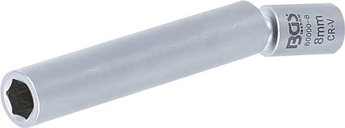 BGS 80000-8 - Douille articulée à cardan pour bougies de préchauffage et d’allumage - 6,3 mm (1/4) - 8 mm