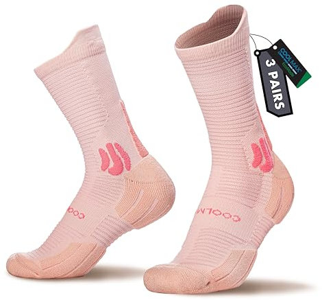 BRISIRA Coolmax Bambou Chaussettes Running Homme Femme De Contention Chaussettes Sport Lot De 3 Paires Compression Sans Couture Anti Ampoule Randonnée,Tailles Sportives 35-51