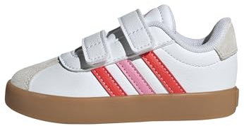 adidas Mixte bébé VL Court Shoes, FTWR White/Bright Red/Bliss Pink, 27 EU